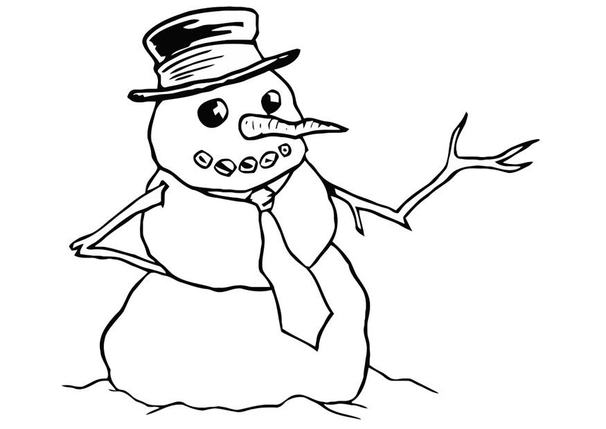 Malvorlage  schneemann