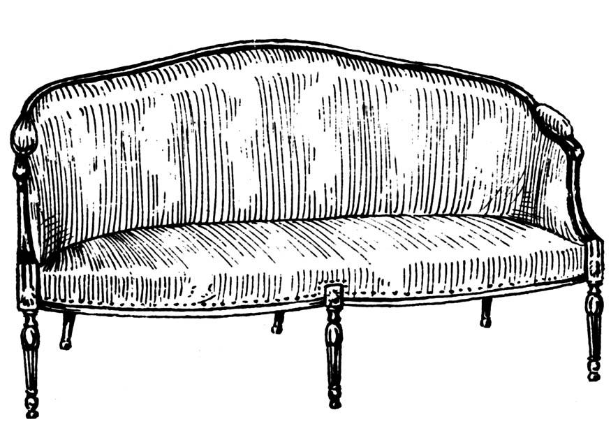 Malvorlage  sofa