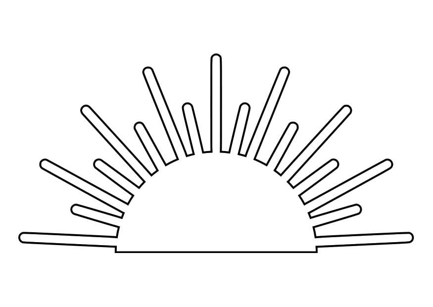 Malvorlage  sonnenaufgang