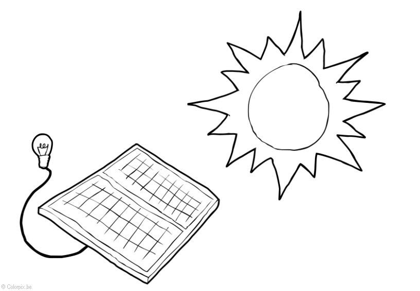 Malvorlage  sonnenenergie