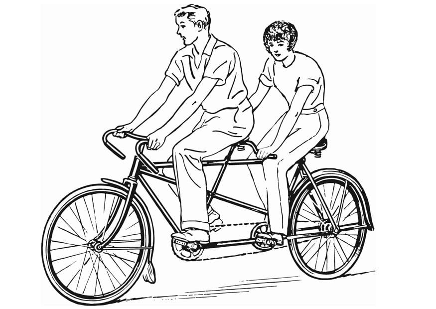 Malvorlage  tandem