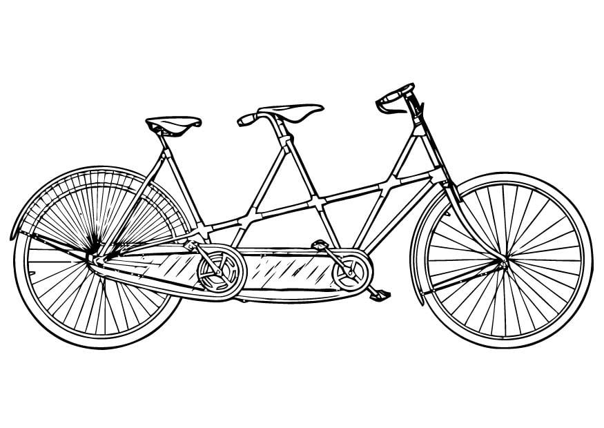 Malvorlage  tandem