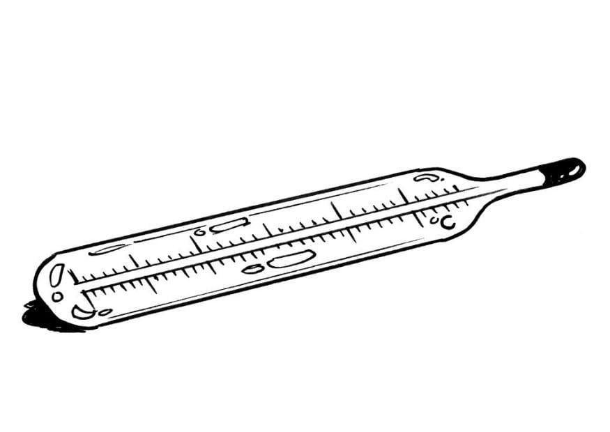 Malvorlage  thermometer