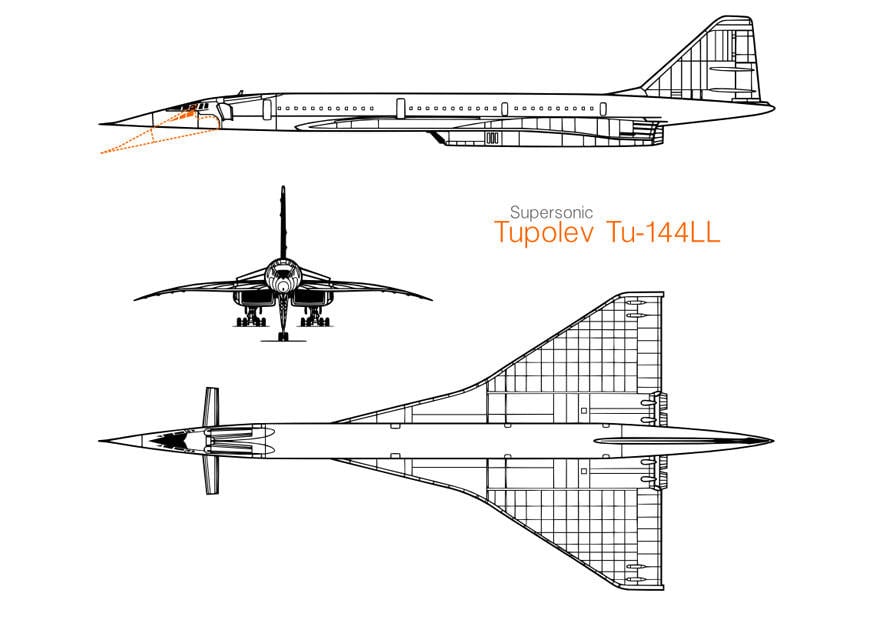 Malvorlage  tupolew flugzeug