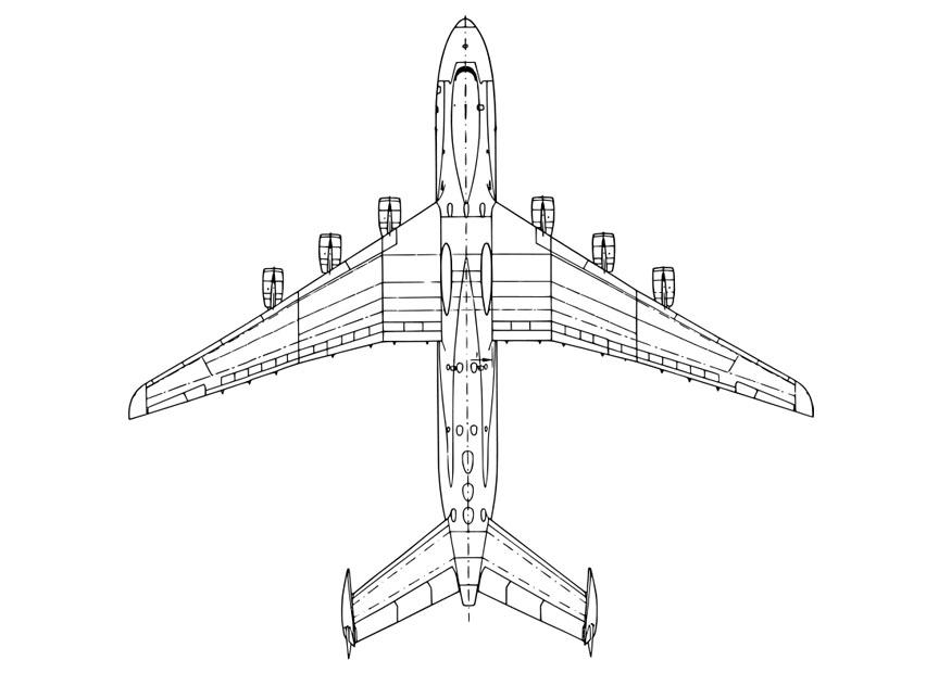 Malvorlage  unterseite eines flugzeugs