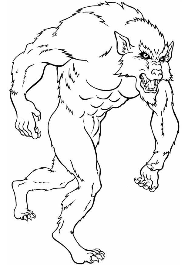 Malvorlage  werwolf