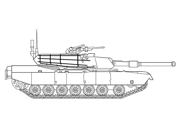 Malvorlage  Abrams Panzer