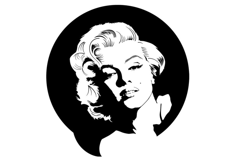 Malvorlage  Marilyn Monroe