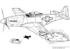 Malvorlage  P-51 Mustang