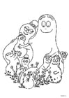 Malvorlagen Familie Barbapapa